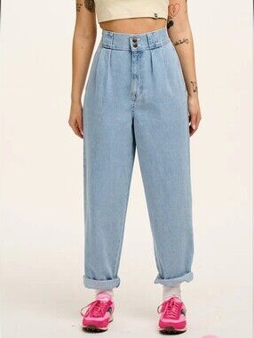 Lucy And Yak Organic Addison High Waist Denim Jeans, Sz 16